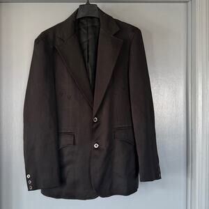 Mens Pioneer Wear Black Western Lined Blazer Jacket Yokes Arrows sz 40